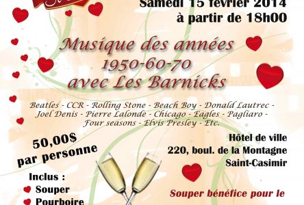 Souper soirée Saint-Valentin du FFPE à Saint-Casimir