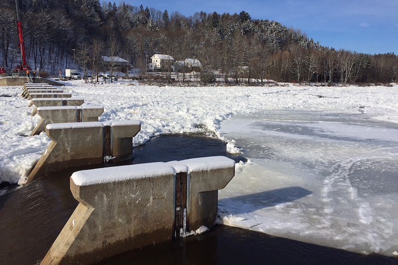 L’hiver a raison des travaux sur la rivière Sainte-Anne à Saint-Raymond
