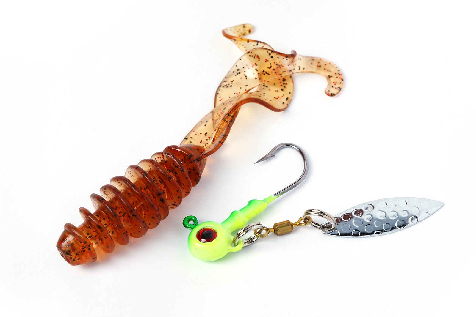 Acheter Leurres de pêche leurre dur en métal avec crochets pointus  accessoires de pêche pour la pêche à la truite au doré jaune