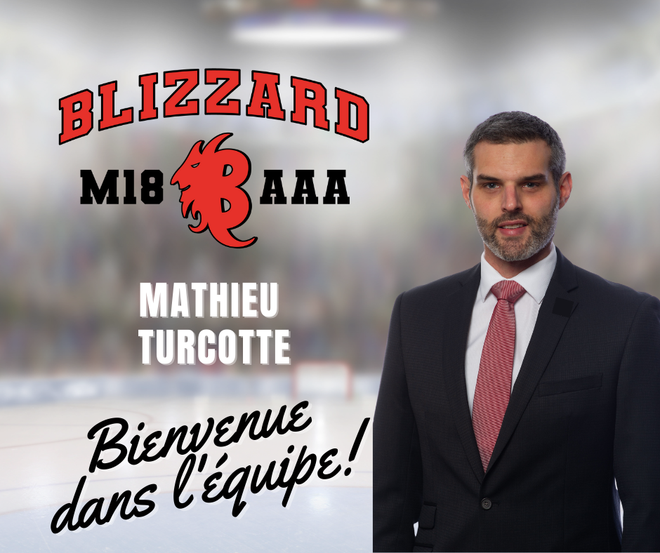 Mathieu Turcotte nommé entraîneur-chef du Blizzard M18 AAA  