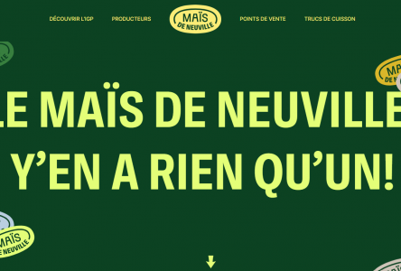 Nouveau slogan promotionnel pour le Maïs de Neuville