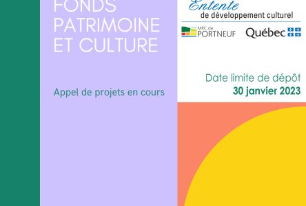 Appel de projets du Fonds Patrimoine et Culture de la MRC de Portneuf